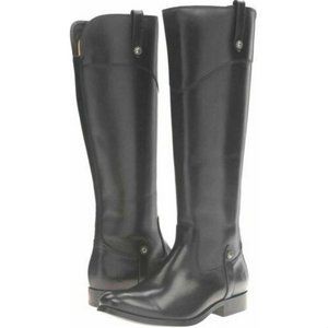 Frye Melissa Tab Black Vintage Leather Riding Boot